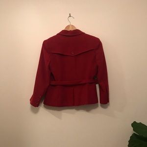 Red Wool Jacket Express Design Studio Size 6